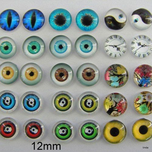 Kabošon sklo * 12mm * 2 ks / bal