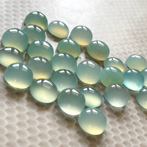 Chalcedon aqua kabošon kruh / 10mm