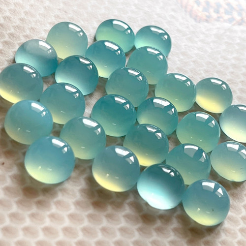 Chalcedon aqua kabošon kruh / 10mm