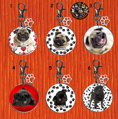 Mops Přívěsek Na Klíče