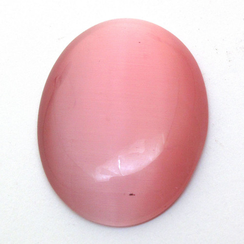 Kabošon růžové kočičí oko ovál 40mm