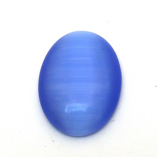 Kabošon modrý kočičí oko ovál 18mm