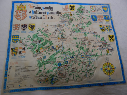 Plastická mapa Praha a okolí - 1968