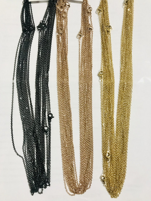Nerezový řetízek 1,5mm-50cm-černá-1ks