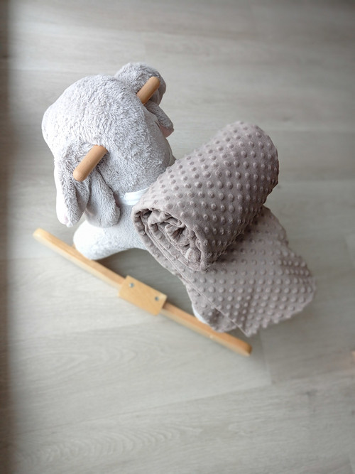 Dětská minky deka .. čokoládová — foto 1