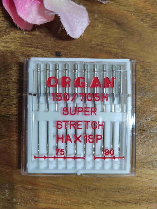 Strojové jehly Super stretch 75;90 Organ