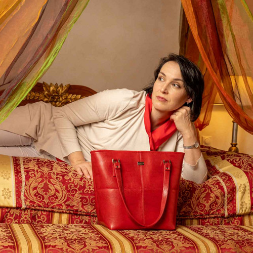 Shopper kabelka TINA malinová