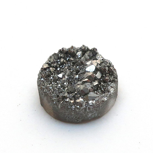 Kabošon pokovená drůza křemene kruh 10,1mm