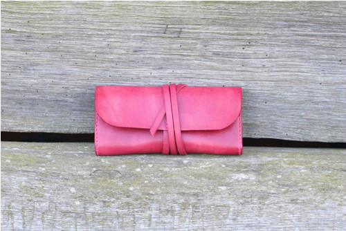 Psaníčko/pouzdro clutch z hladké hovězí kůže