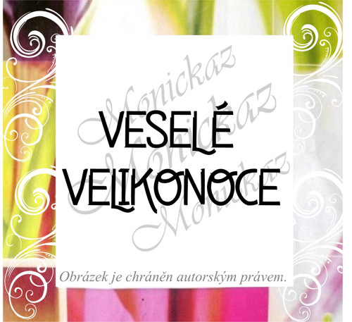 Veselé Velikonoce. Razítko.
