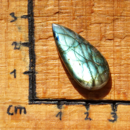 Kabošon z labradoritu 29x14mm
