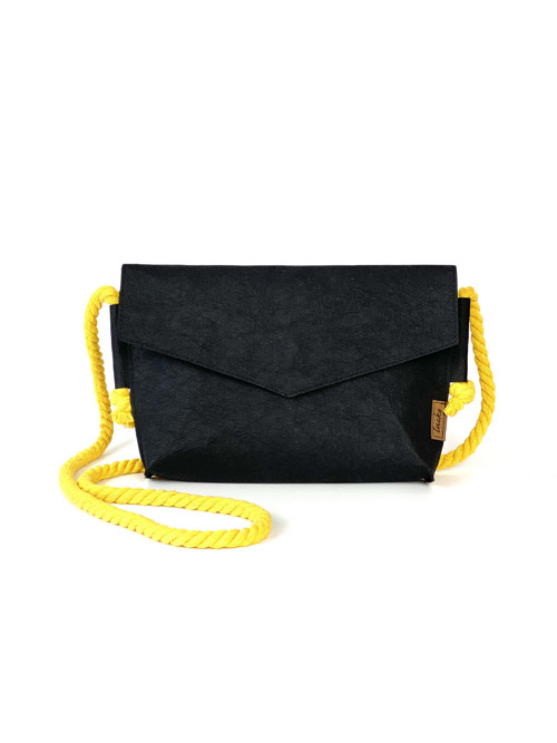 Černo černé veganské psaníčko “Yellow black”