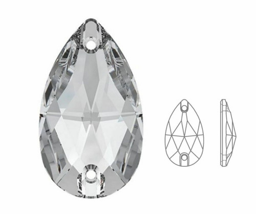 4ks Izabaro Crystal Crystal 001 Slza šít na