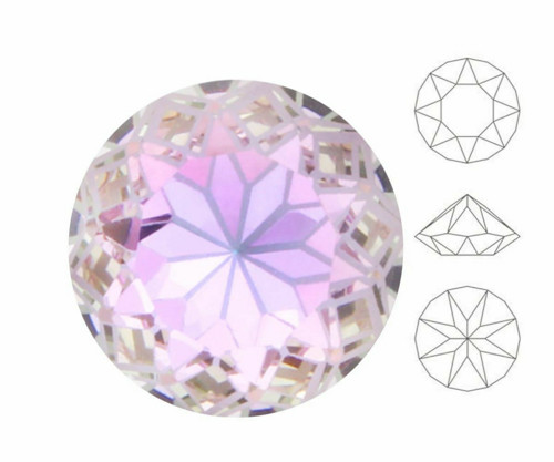 Skleněný kulatý broušený SWAROVSKI šaton Izabaro