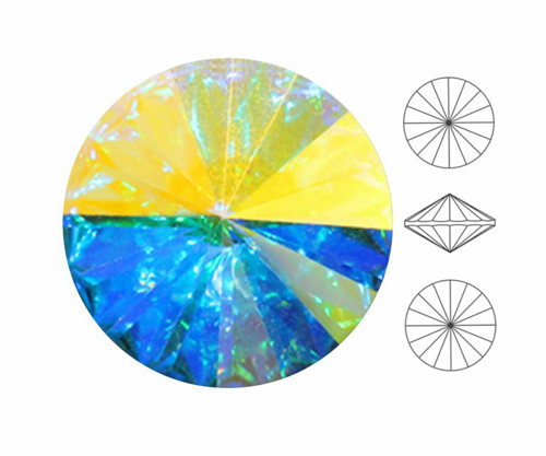 6ks Izabaro Crystal Crystal AB 001ab kulaté — foto 1