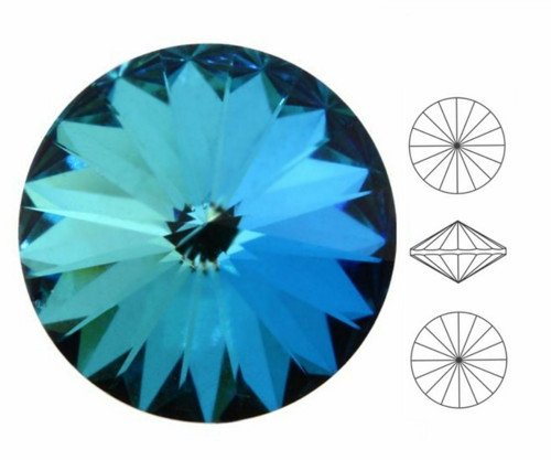 6ks Izabaro Crystal Crystal Bermuda Blue 001bb
