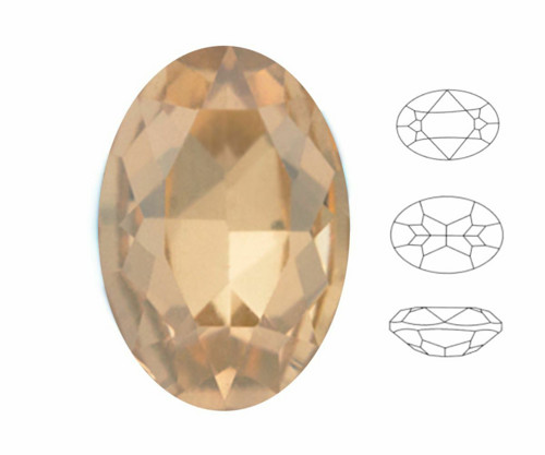 4ks Izabaro Crystal Golden Shadow 001gsha, oválný