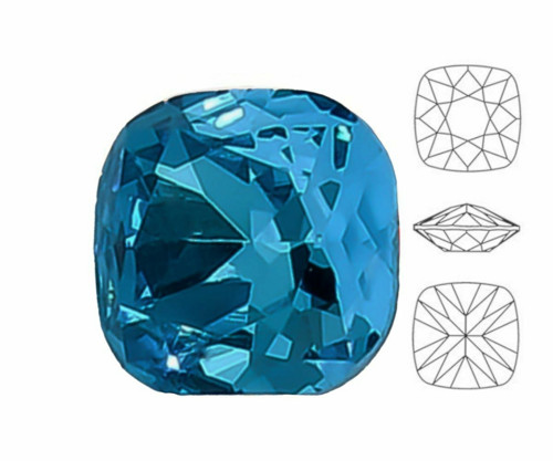 Skleněný hranatý broušený SWAROVSKI šaton Izabaro