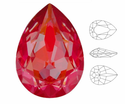 4ks Izabaro Crystal Light Siam Red Aurore Boreale