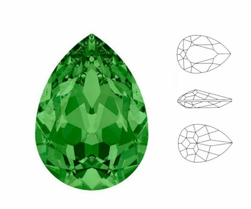 4ks Izabaro Crystal Peridot Zelená 214 Hruška