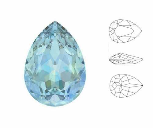 4ks Izabaro Crystal akvamarín Aurore Boreale Ab