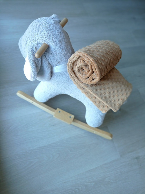 Dětská minky deka .. skořicová — foto 1
