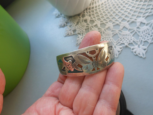 Náramek Navajo ze stříbra — foto 1