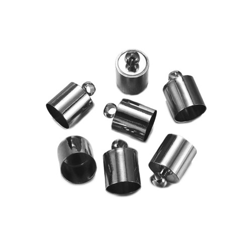 Koncovka na šňůrku gunmetal 4/5/6mm, 4ks