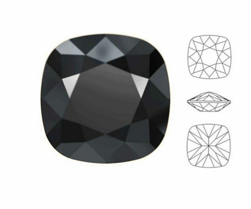 6ks Izabaro Crystal Jet hematit 280hem polštář