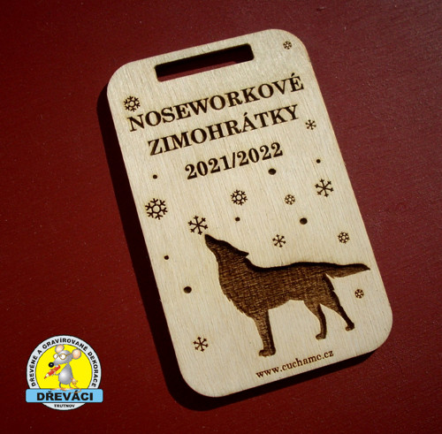 Dřevěné MEDAILE "Noseworkové zimohrátky 21/22"