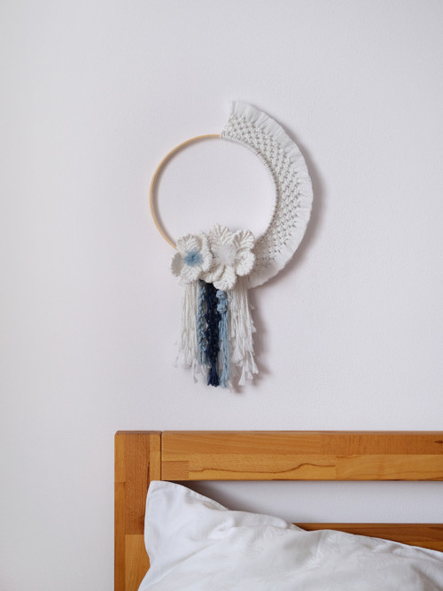 Macrame kruh květiny