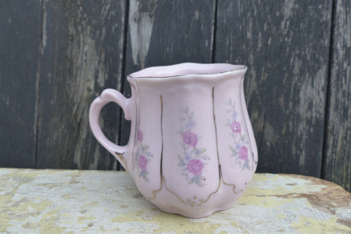 Čas květů..hrnek, růžový porcelán
