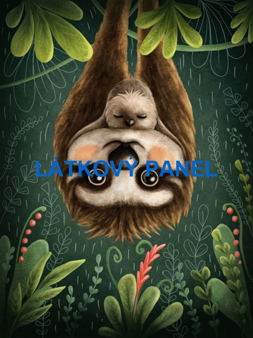 Bavlněný panel Lenochod 7x10 cm - skladem — foto 1
