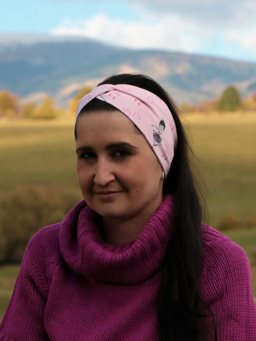 Prekrížená úpletová čelenka baletka