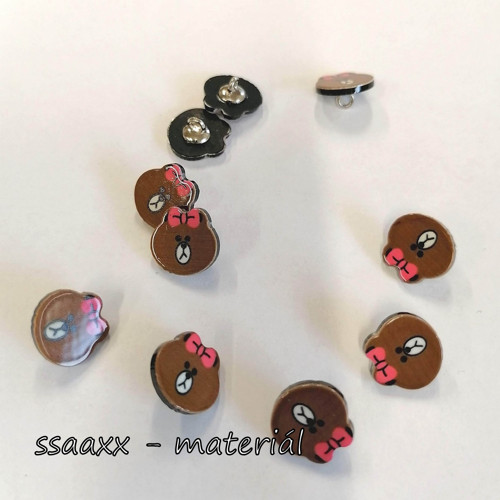 Knoflík s očkem ~ 12 mm ~ medvídek