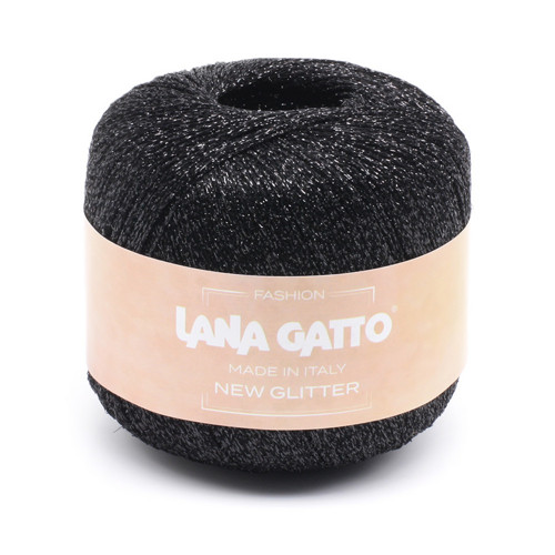Lana Gatto pletací příze NEW GLITTER černá