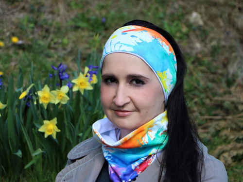 Úpletová čelenka machule — foto 1