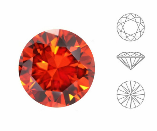 10ks Izabaro Crystal Light Siam Red 227 Round