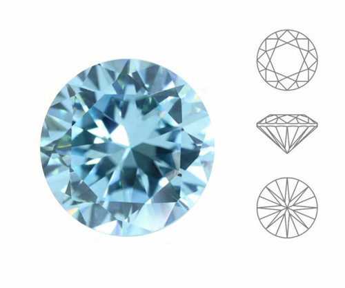 10ks Izabaro Crystal akvamarín Modrá 202 kolo