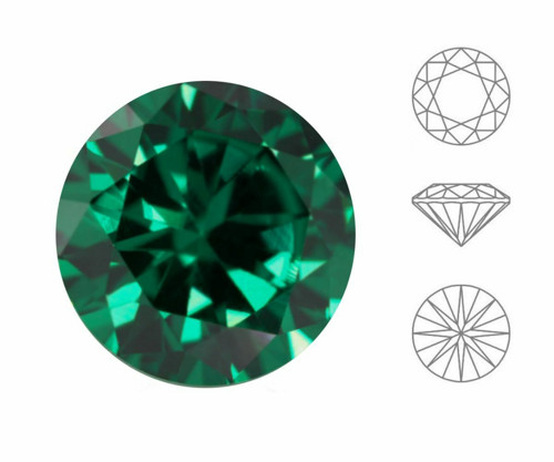 5ks Izabaro Crystal Emerald Green 205 Round