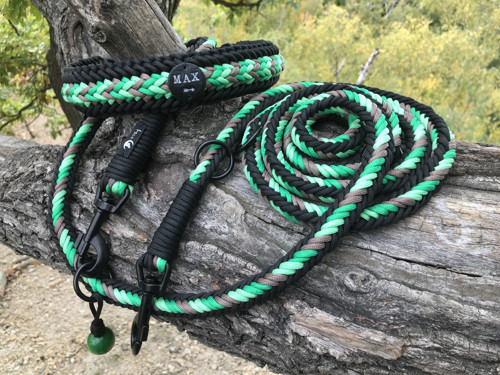 Designový polostahovací paracord obojek