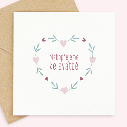 Přání svatební věneček