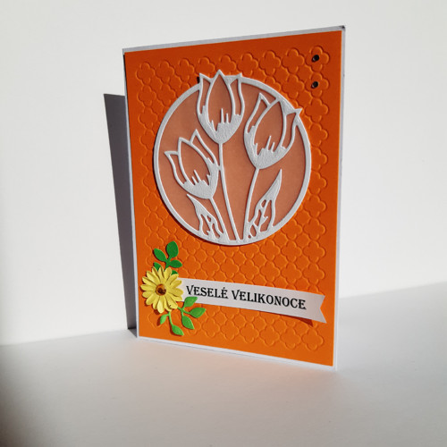 Veselé Velikonoce - tři tulipány