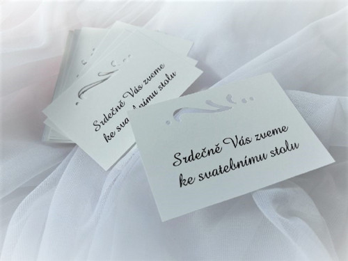Pozvánka ke svatebnímu stolu - jednoduchý ornament