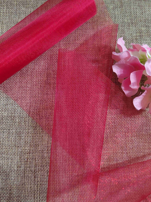 Organza / stuha šíře 14,5 cm červená