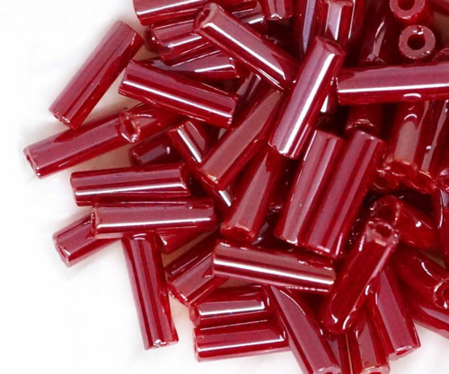 20g lesk Třešeň PRECIOSA korálky trubice české