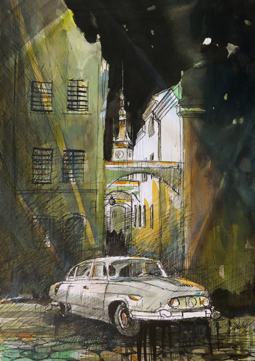 Tatra 603, Olomouc / originální obraz Dlabal