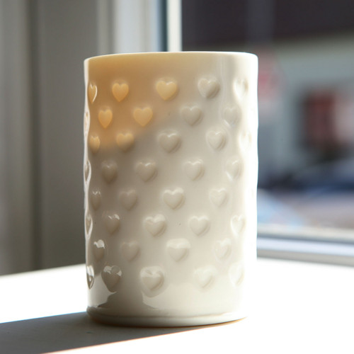 Srdcový prosvítavý porcelán — foto 1
