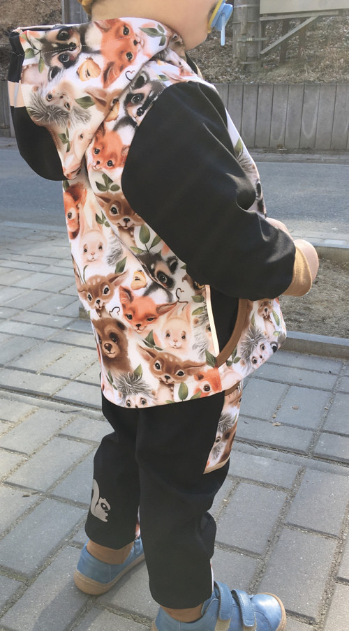 Rostoucí souprava bundičky a kalhot - hlavičky