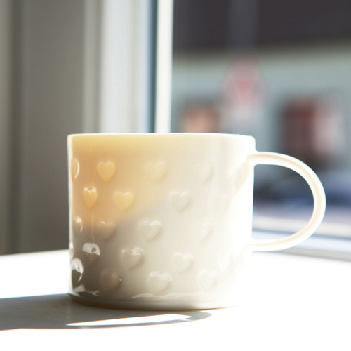 Srdcový prosvítavý - porcelán — foto 1